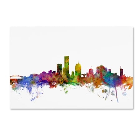 Michael Tompsett 'Milwaukee Wisconsin Skyline' Canvas Art,26x40